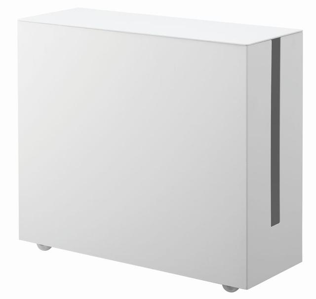 Yamazaki Cable box with casters - Tower - White