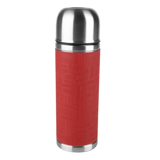 EMSA Senator Sleeve Isoleerfles Safe loc met siliconen sleeve rood - 0.5Ltr - RVS