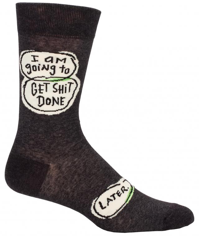 Blue Q Men Socks - Get Shit Done Later