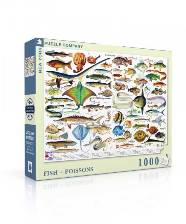 New York Puzzle Company Puzzel Fish ~ Poissons - 1000 stukjes