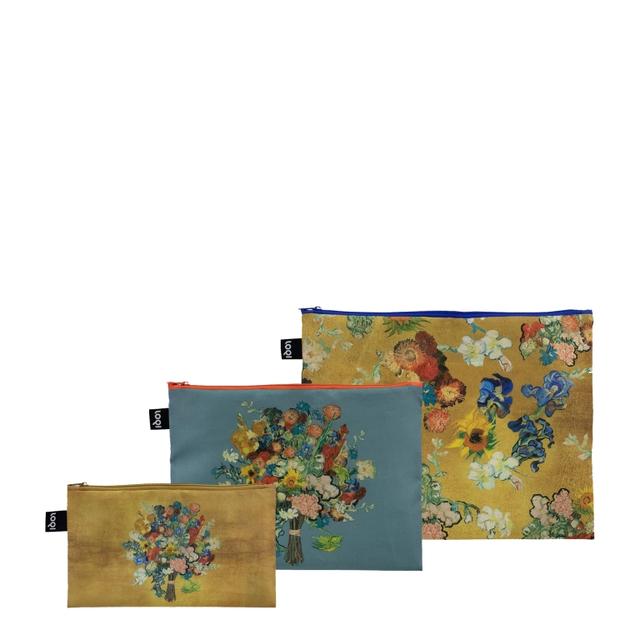 LOQI Zip Pockets - Flower Pattern Recycled