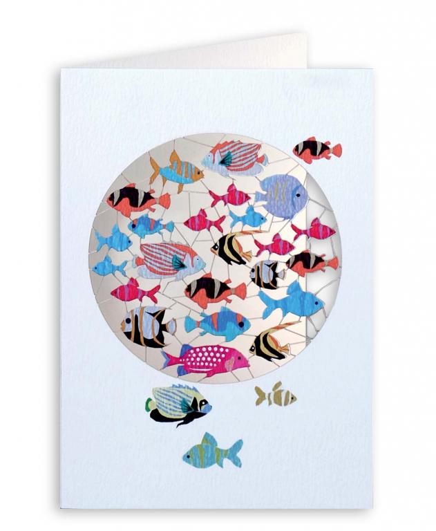 Forever Cards Laser-Cut Wenskaart - Colourfull Fish