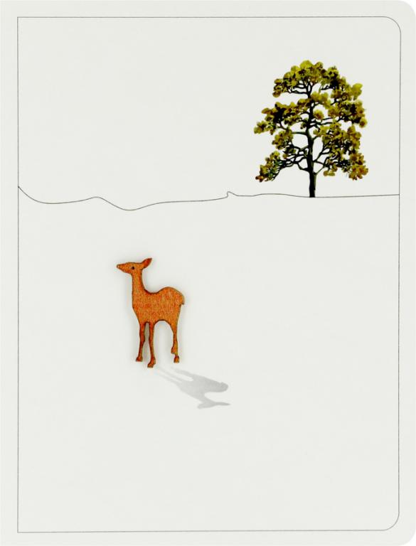 Forever Cards Ink Wood Wenskaart - Deer & Leafy Oak