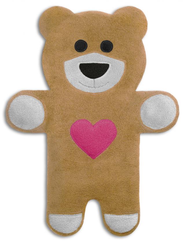 Leschi Warmtekussen Teddy heart - Beige