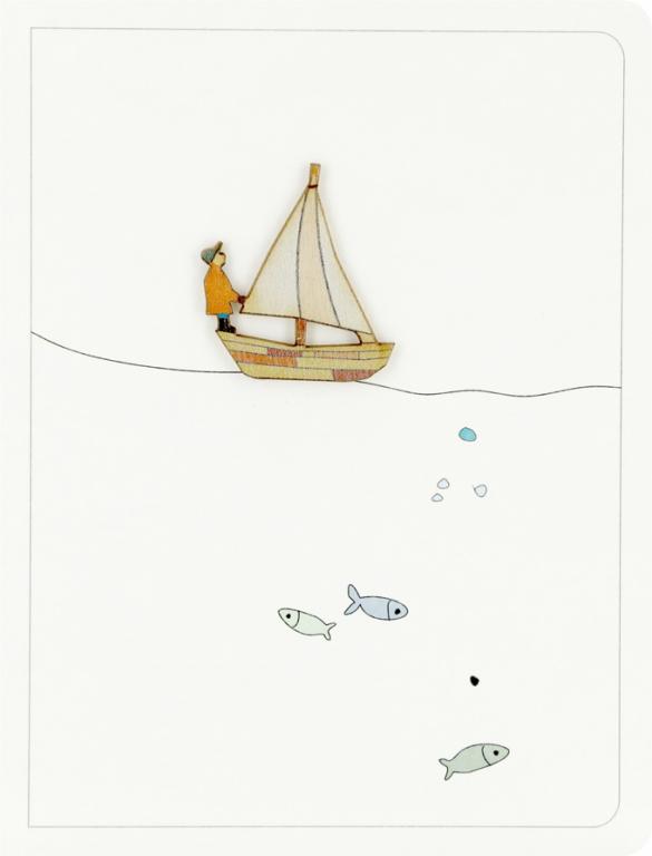 Forever Cards Ink Wood Wenskaart - Yacht