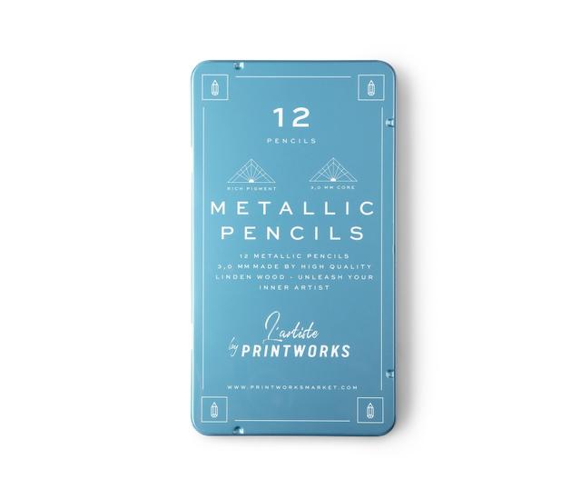 Printworks 12 Colour pencils - Metallic