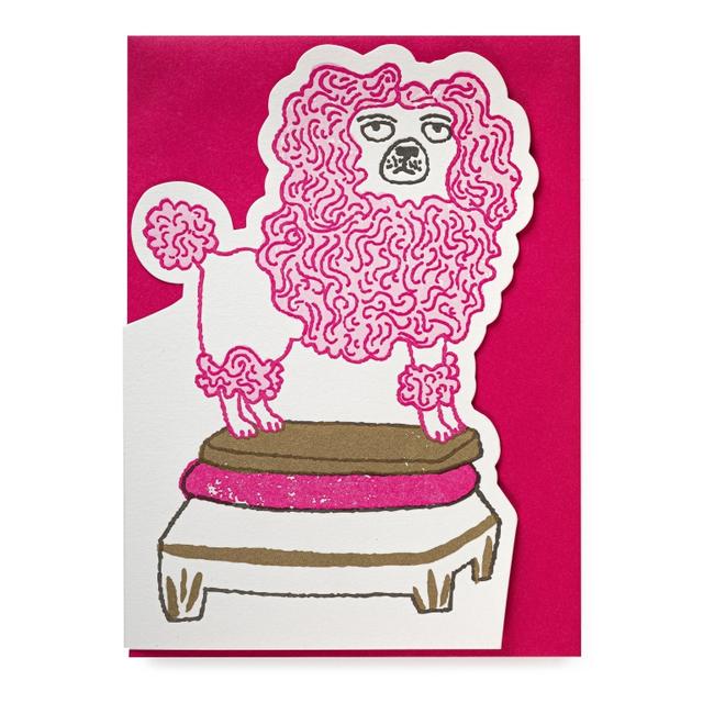 Archivist Cards Cut Out Card - Poodle