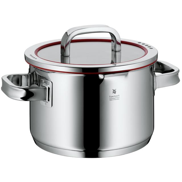 WMF Function 4 Kookpan hoog met deksel - Ø200mm - Rood