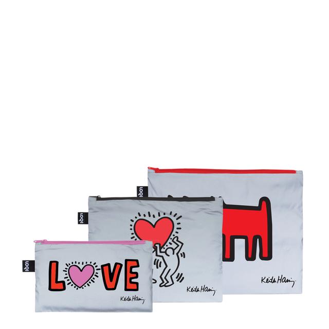 LOQI Zip Pockets - Dog, Heart, Love Reflective