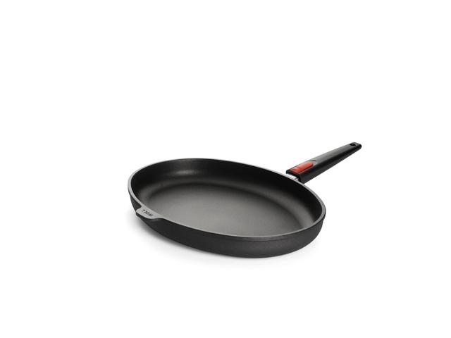 WOLL Nowo Titanium Vispan ovaal inductie met afneembare greep - 380x284x50mm - Zwart