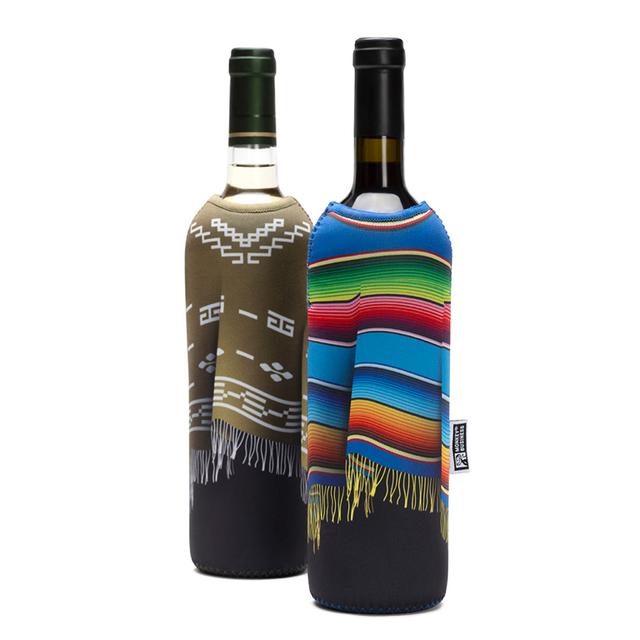 Monkey Business Bottle Sleeve Poncho de Vino set van 2