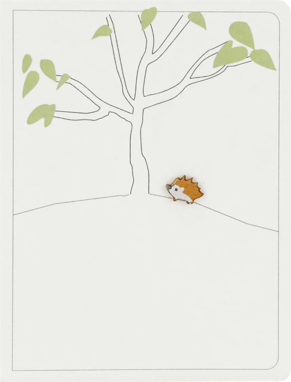 Forever Cards Ink Wood Wenskaart - Tiny Hedgehog & Big Tree