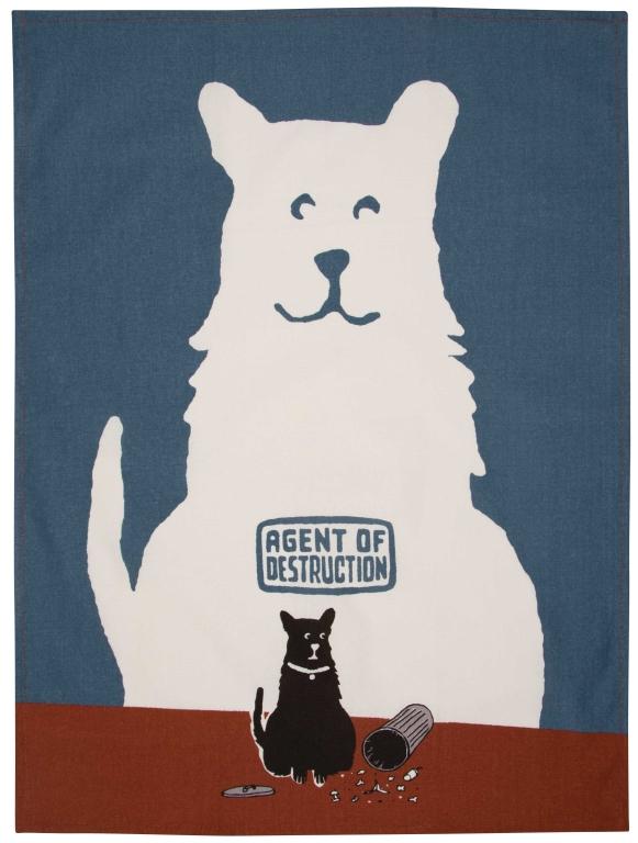 Blue Q Theedoek - Agent of Destruction