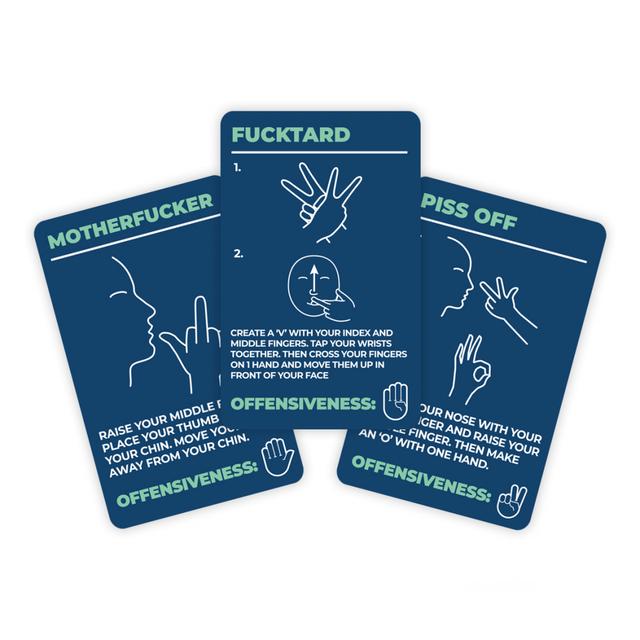 Gift Republic Kaartenset - How To Swear In Sign Language