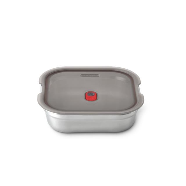 Black+Blum RVS Lunchbox - 195x189x58mm - Grijs/Rood