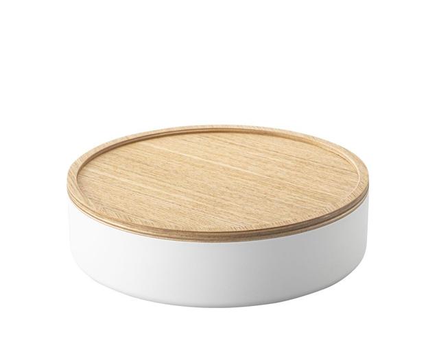 Yamazaki Rin Opbergdoos met deksel laag - Wit
