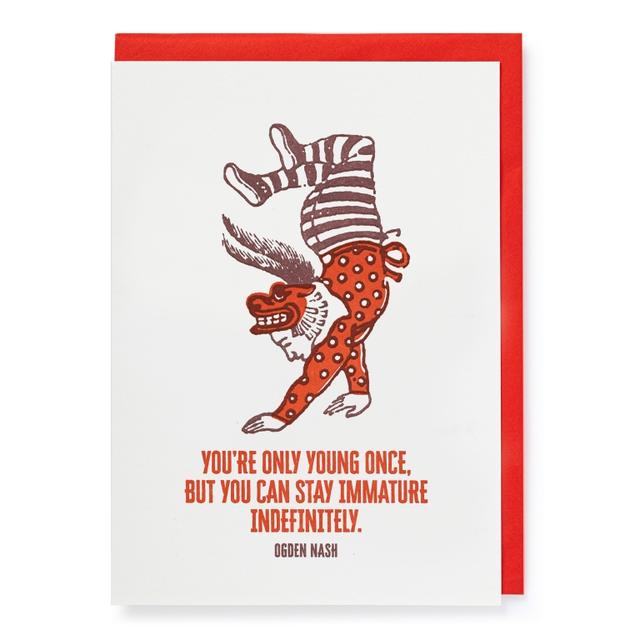 Archivist Cards Wenskaart - You're Only Young Once