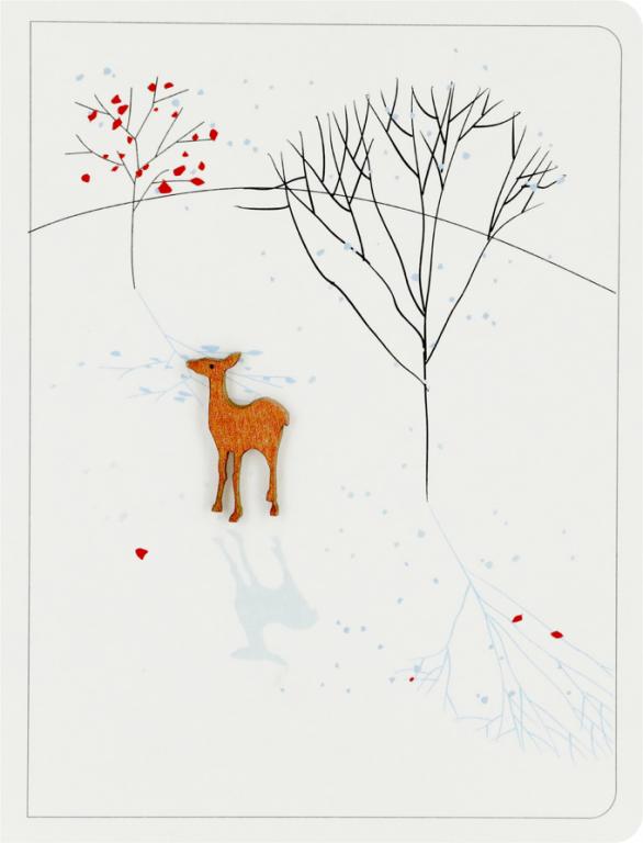 Forever Cards Ink Wood Wenskaart - Deer & Trees