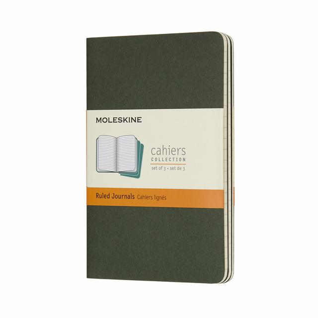 Moleskine Schrift Pocket set van 3 - Softcover - Gelinieerd- Myrtle Green