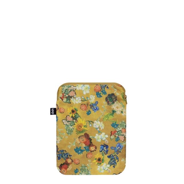 LOQI Laptop Sleeve Medium - Gold Flower Pattern gerecycled