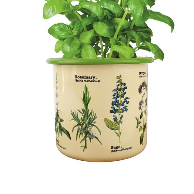 Gift Republic Bloempot Emaille - Herbs