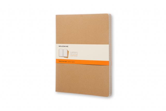 Moleskine Schrift XXL set van 3 - Gelinieerd - Kraft