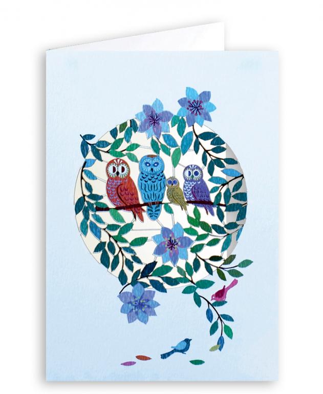 Forever Cards Laser-Cut Wenskaart - Owls