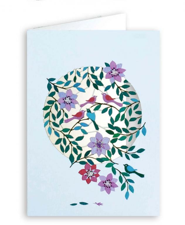 Forever Cards Laser-Cut Wenskaart - Birds & Flowers