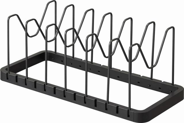 Yamazaki Extendable Pot Lid & Pan Holder - Tower - Black