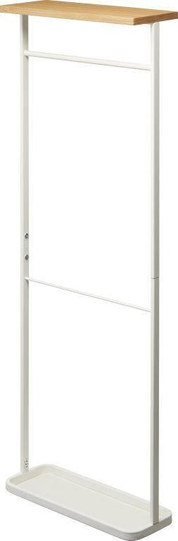 Yamazaki Hanging umbrella stand with wooden top - White