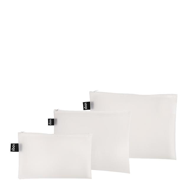 LOQI Zip Pockets - Transparent Milky