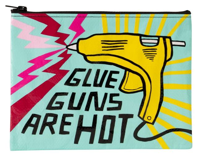 Blue Q Zip pocket - Glue Guns Are Hot