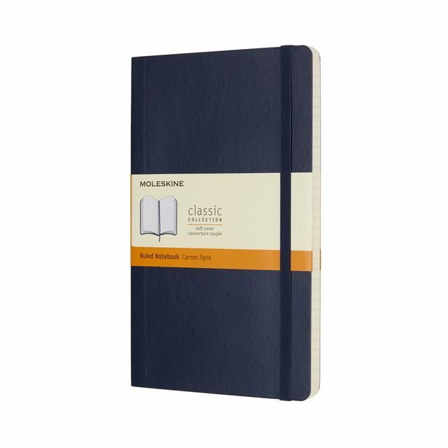 Moleskine Notebook Large Ruled Soft Cover Sapphire Blue