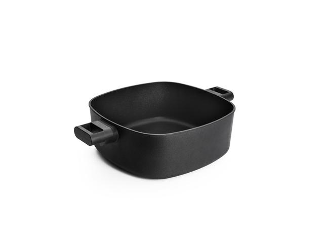 WOLL EcoLogic QXR Braadpan vierkant inductie met afneembare greep - 280x280x105mm - Zwart