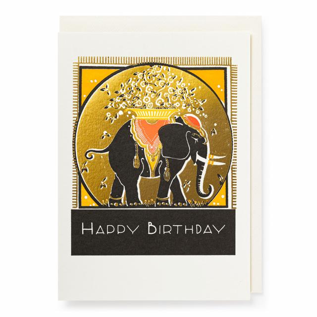 Archivist Cards Card - Bday Elephant