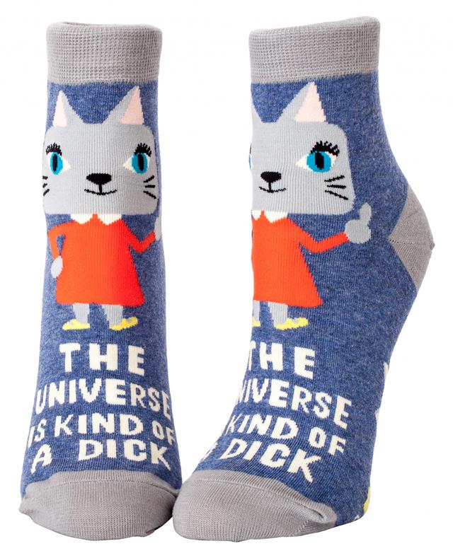 Blue Q Ankle Socks - The Universe Is Kind of a Dick Ankle Sock