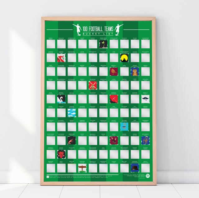 Gift Republic Krasposter - 100 Football Teams