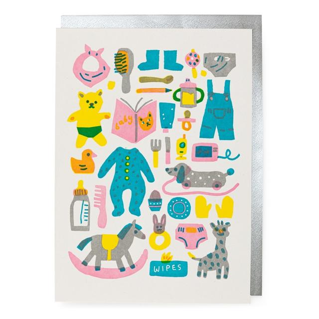 Archivist Cards Wenskaart - Baby Pattern by The Printed Peanut
