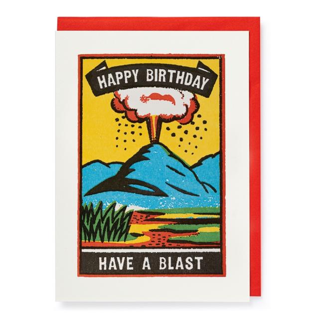 Archivist Cards Wenskaart - Happy Birthday Volcano