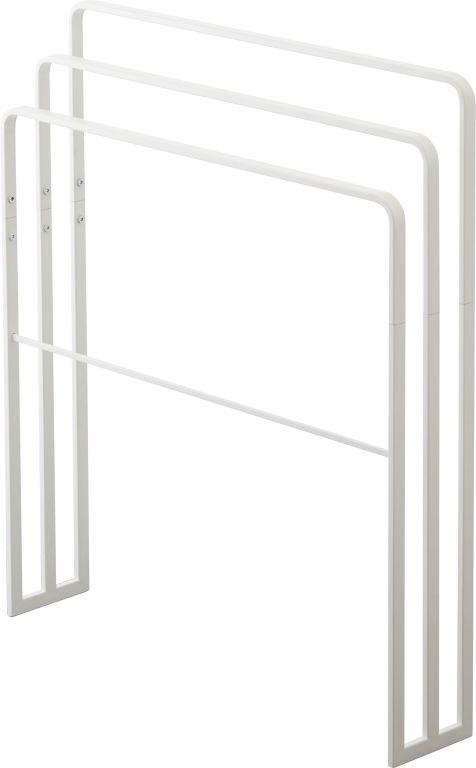 Yamazaki Bath towel hanger with 3 bars - Tower - White