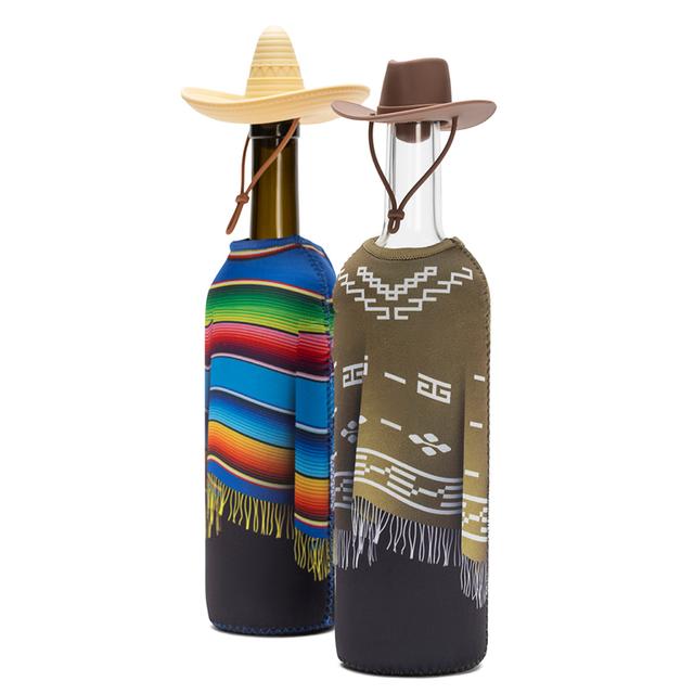 Monkey Business Bottle Sleeve & Wijnstopper Desperados de Vino set van 4