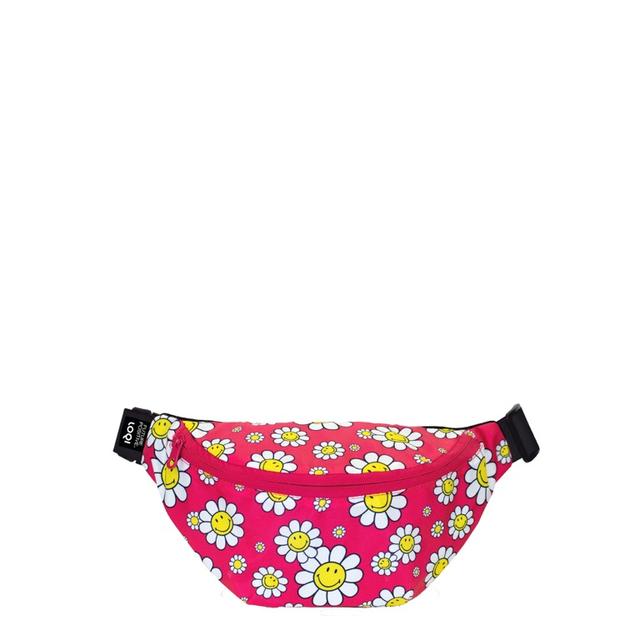 LOQI Bum Bag Large - Flowers Raspberry gerecycled