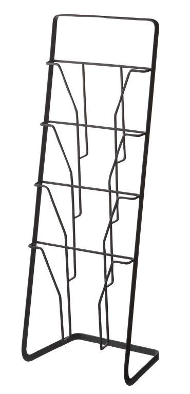 Yamazaki Tower Tijdschriftenrek 4 vakken - Zwart