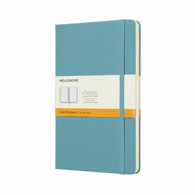 Moleskine Classic Notitieboek Large - Hardcover - Gelinieerd - Reef Blue