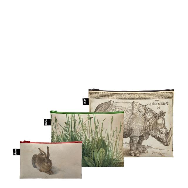LOQI Zip Pockets - Rhinocerus, The Large Piece of Turf, Hare gerecycled