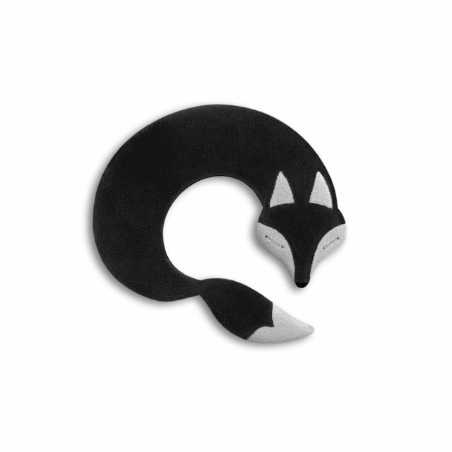Leschi Warmtekussen Noah the fox - Zwart