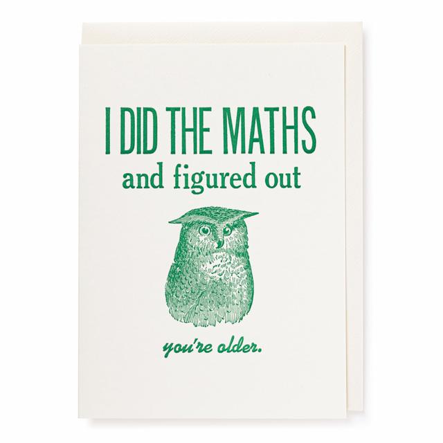 Archivist Cards Card - I did the Maths
