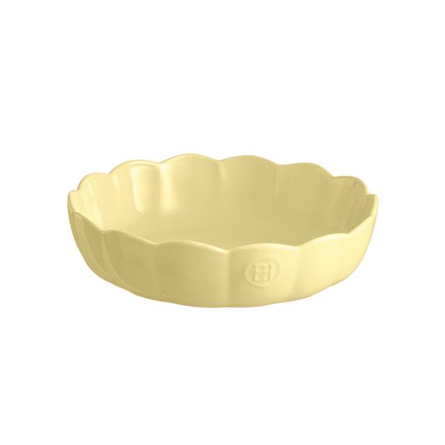 Emile Henry Madeleine Schaal rond gegolfd - Ø270mm - H 65mm - Vanille
