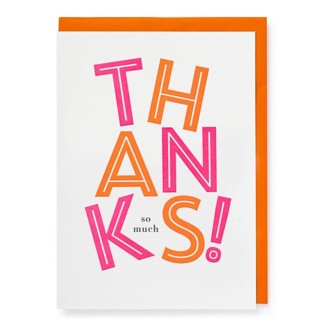 Archivist Cards Wenskaart - Bright Thanks Type