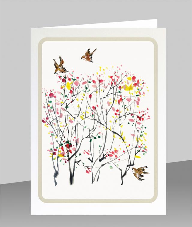 Forever Cards Dao Wenskaart - Birds & Trees